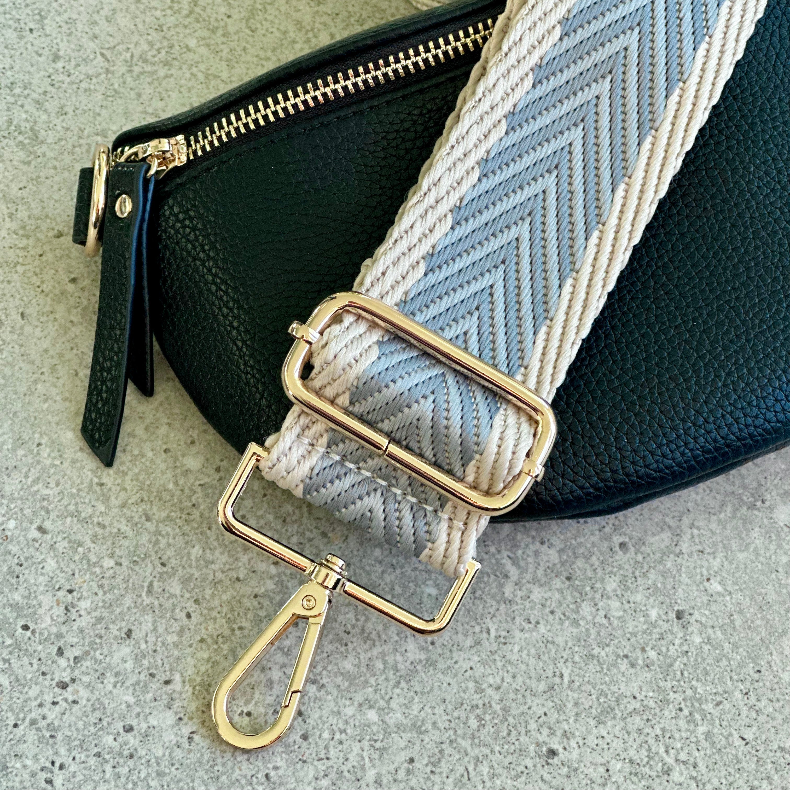 Grey Chevron bag strap