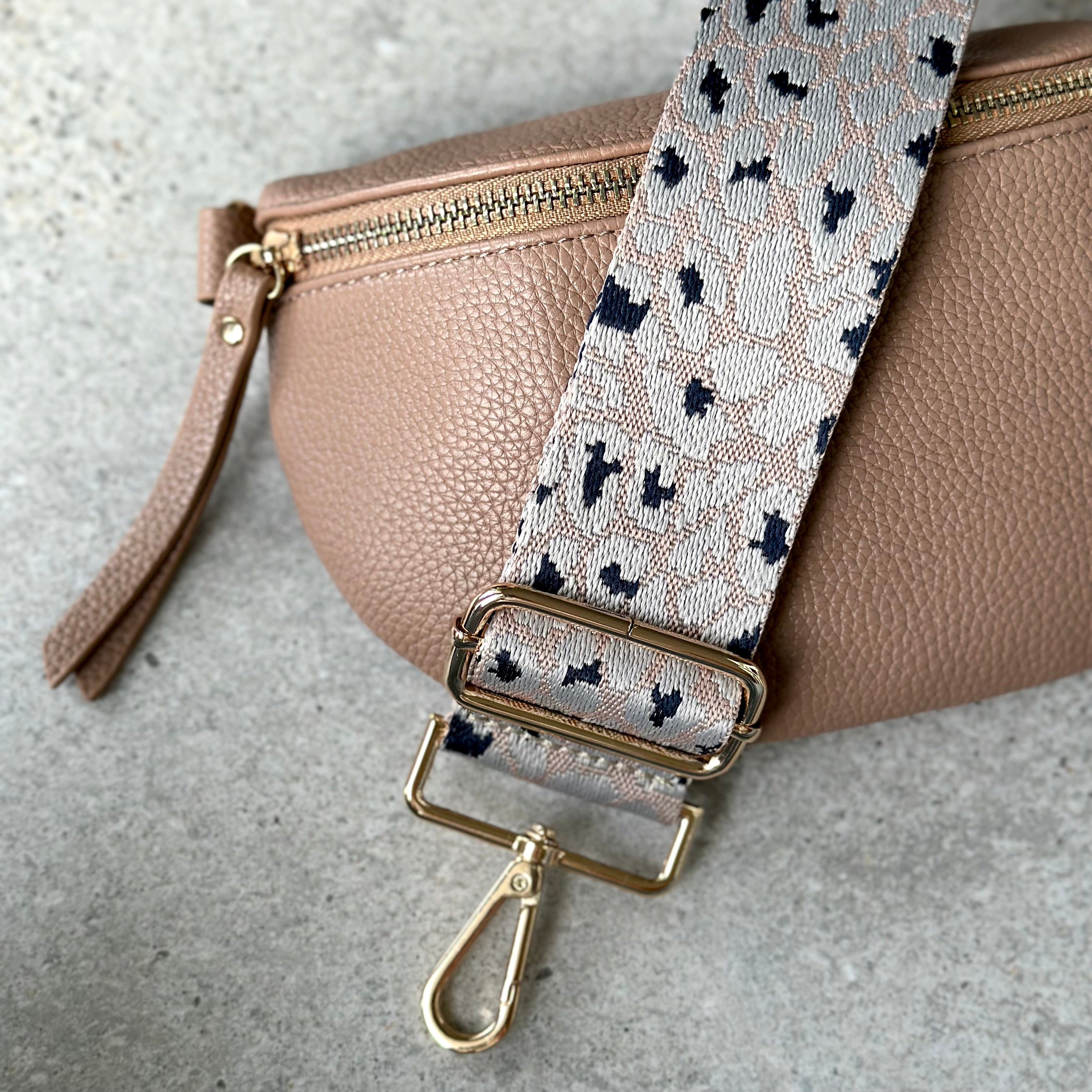 Pink Leopard Bag Strap