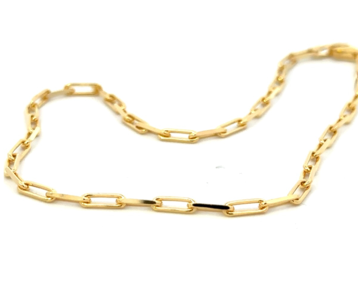 Paperclip chain gold