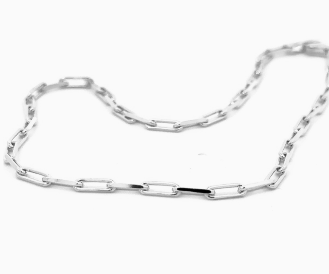 Paperclip chain silver