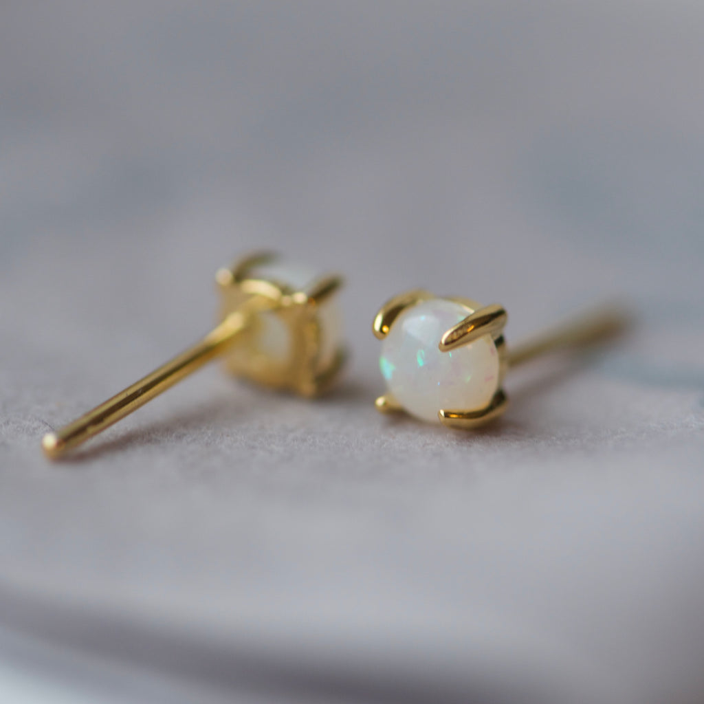 Miniature Opal Stud Earrings