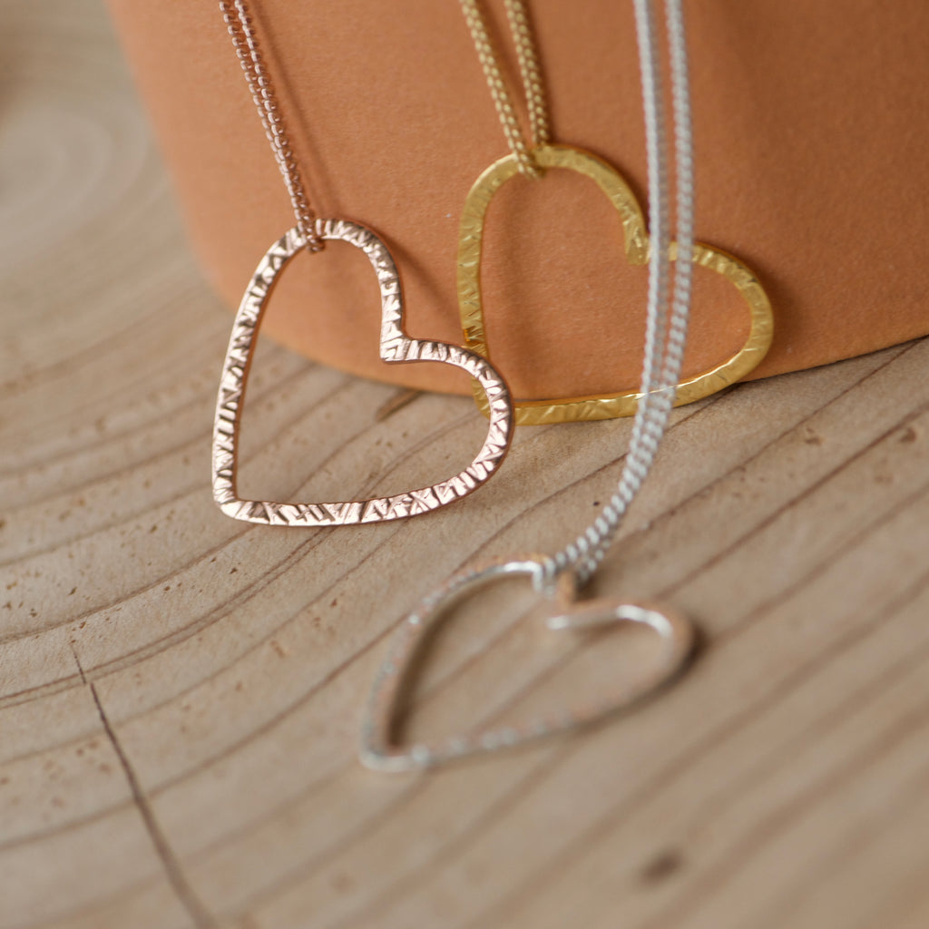 Small Heart Necklace in Rose gold