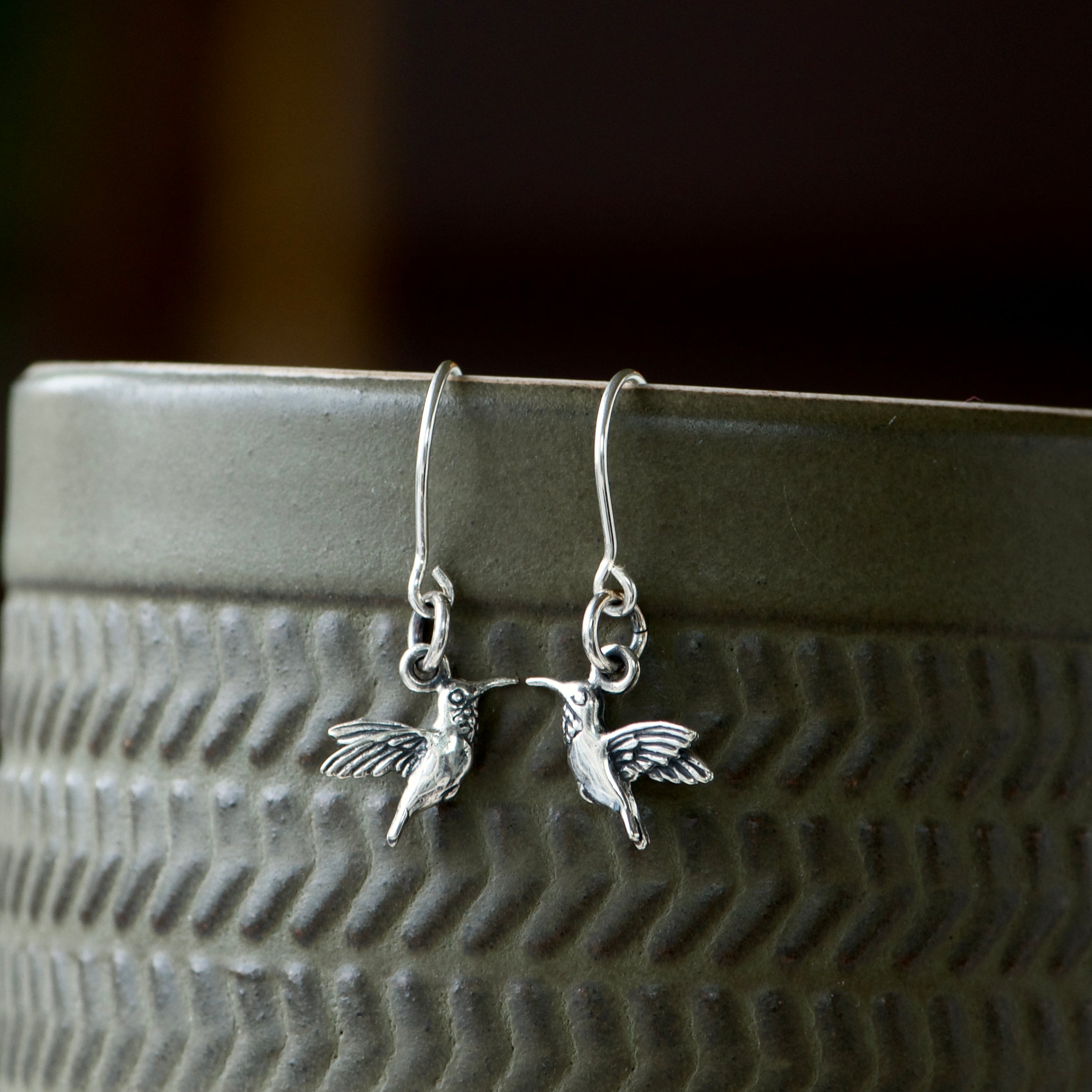 Hummingbird Earrings Silver