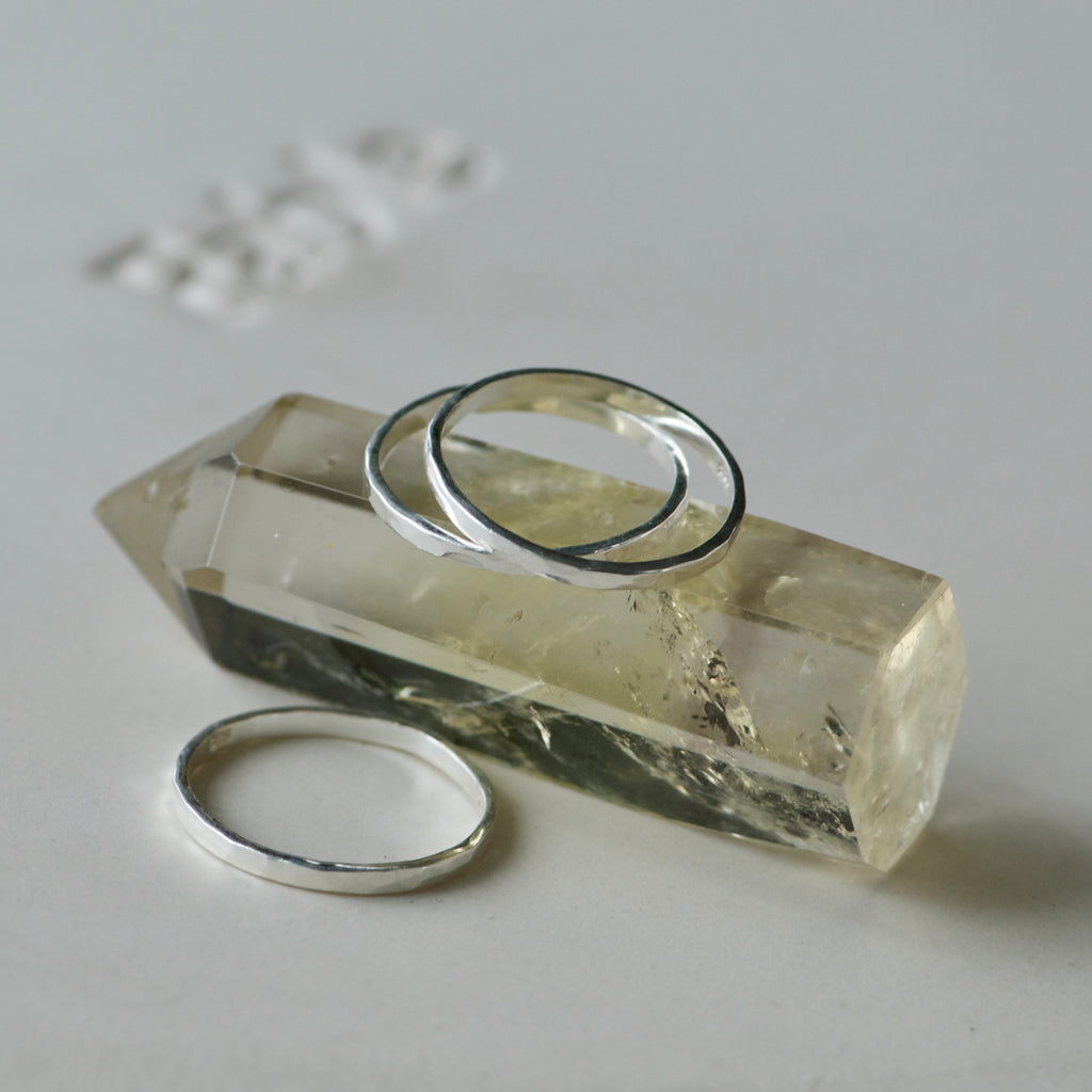 Stacking silver rings