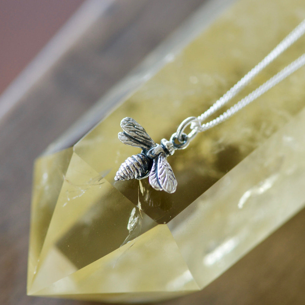 Tiny Bee Charm Necklace