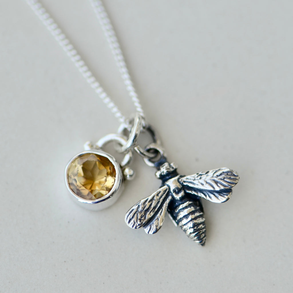 Tiny Bee Charm Necklace