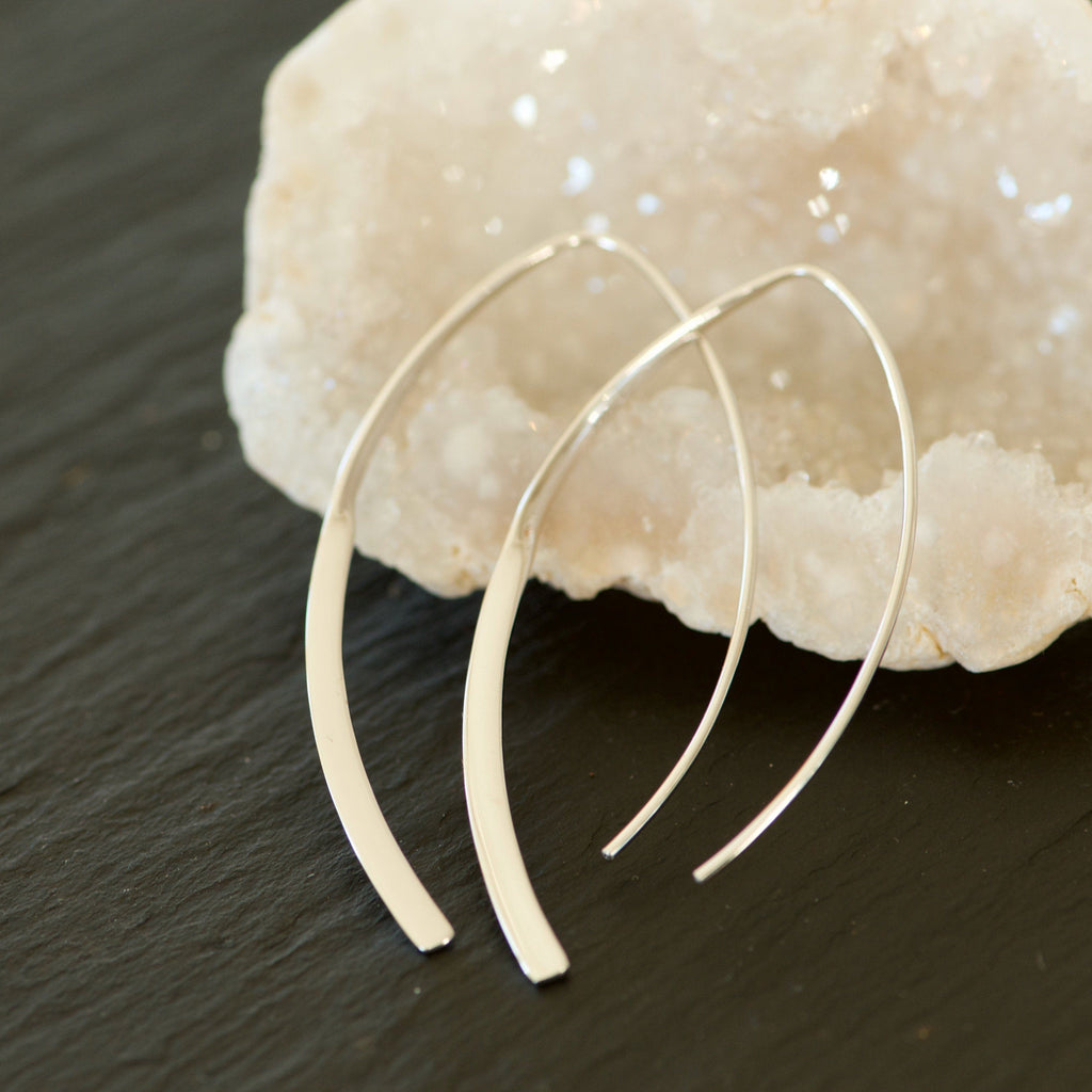 Simple Sterling Silver Hook Earrings