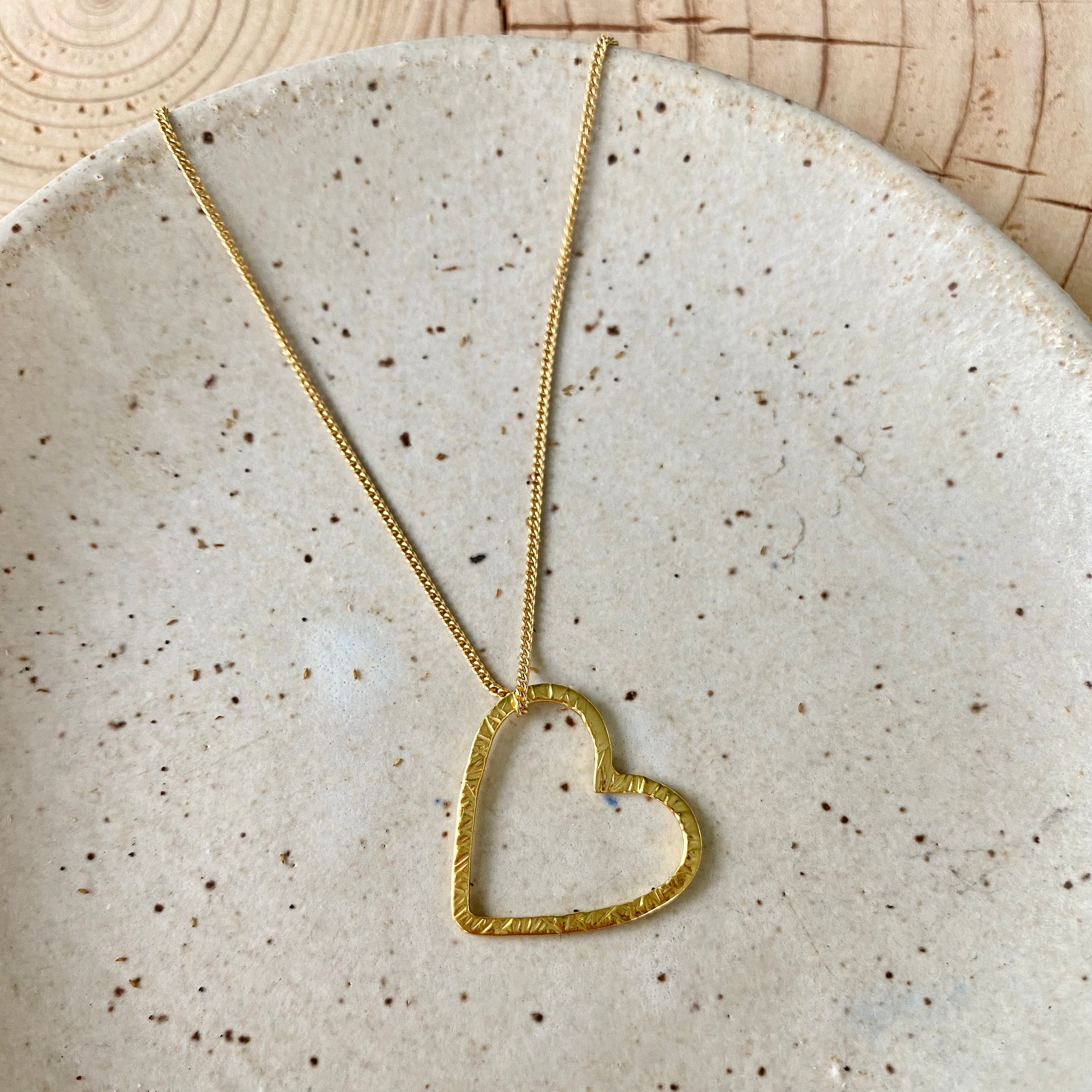 Small Heart Necklace in Gold