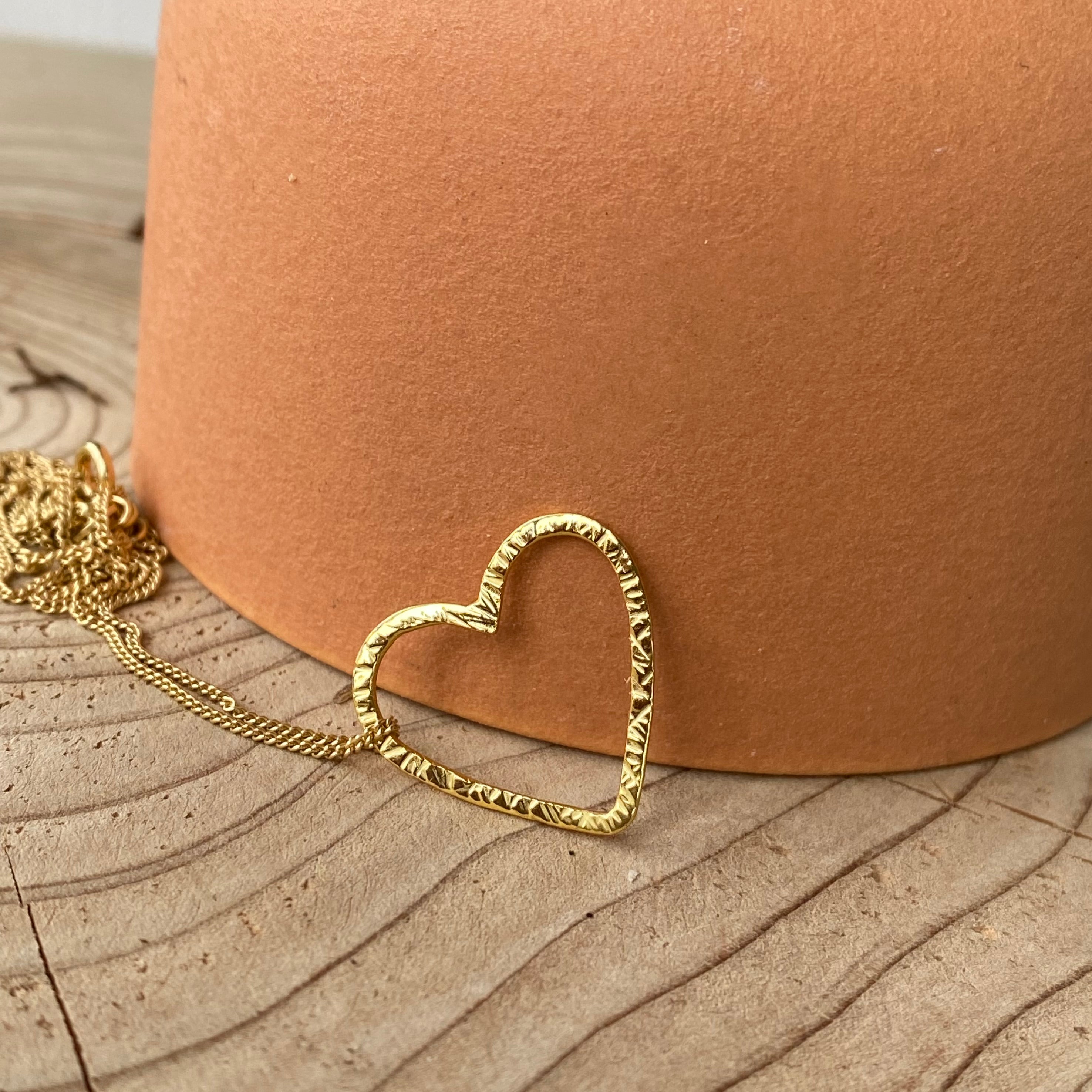 Small Heart Necklace in Gold