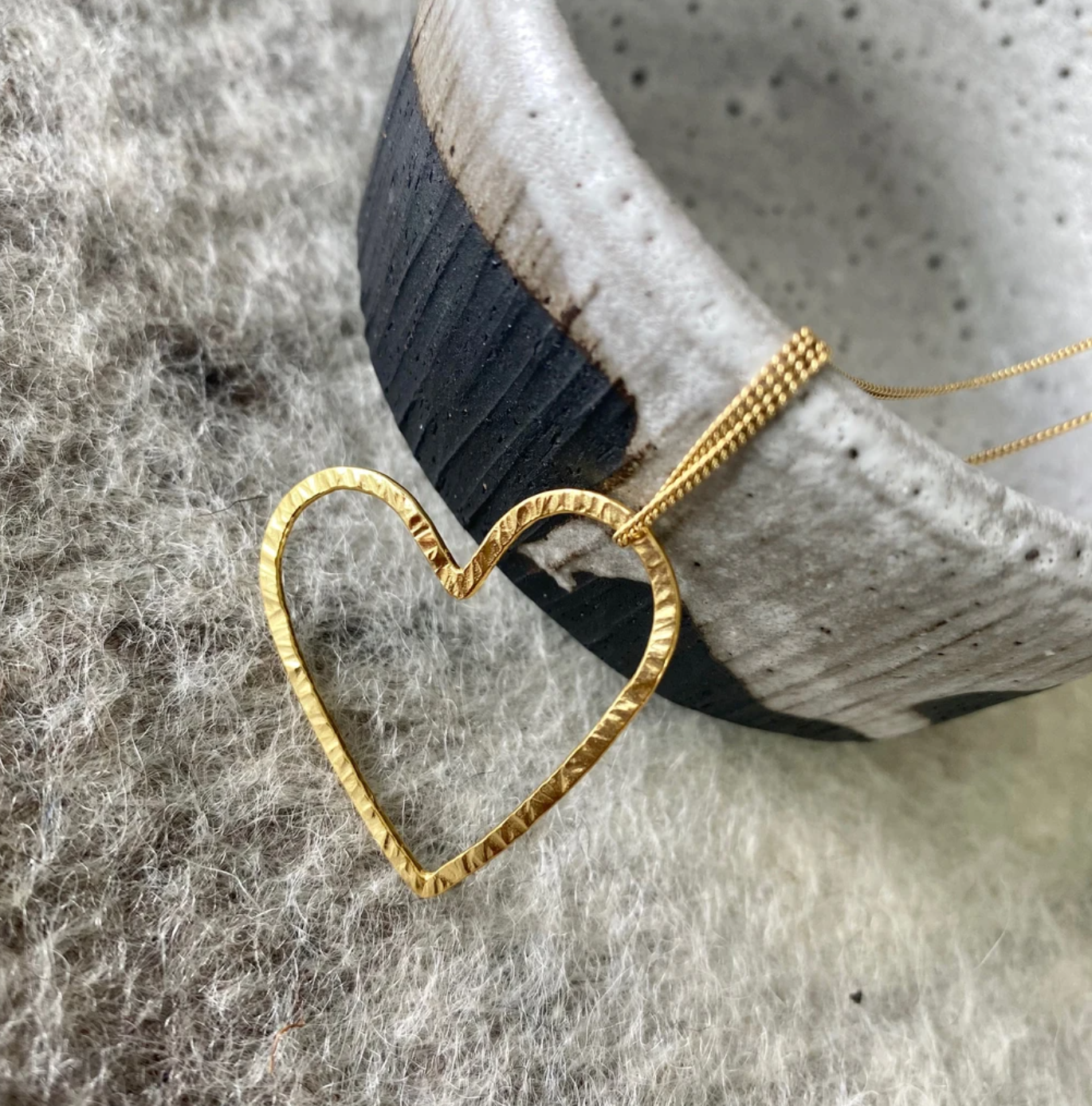 Mommy & Me Heart Necklace Gold