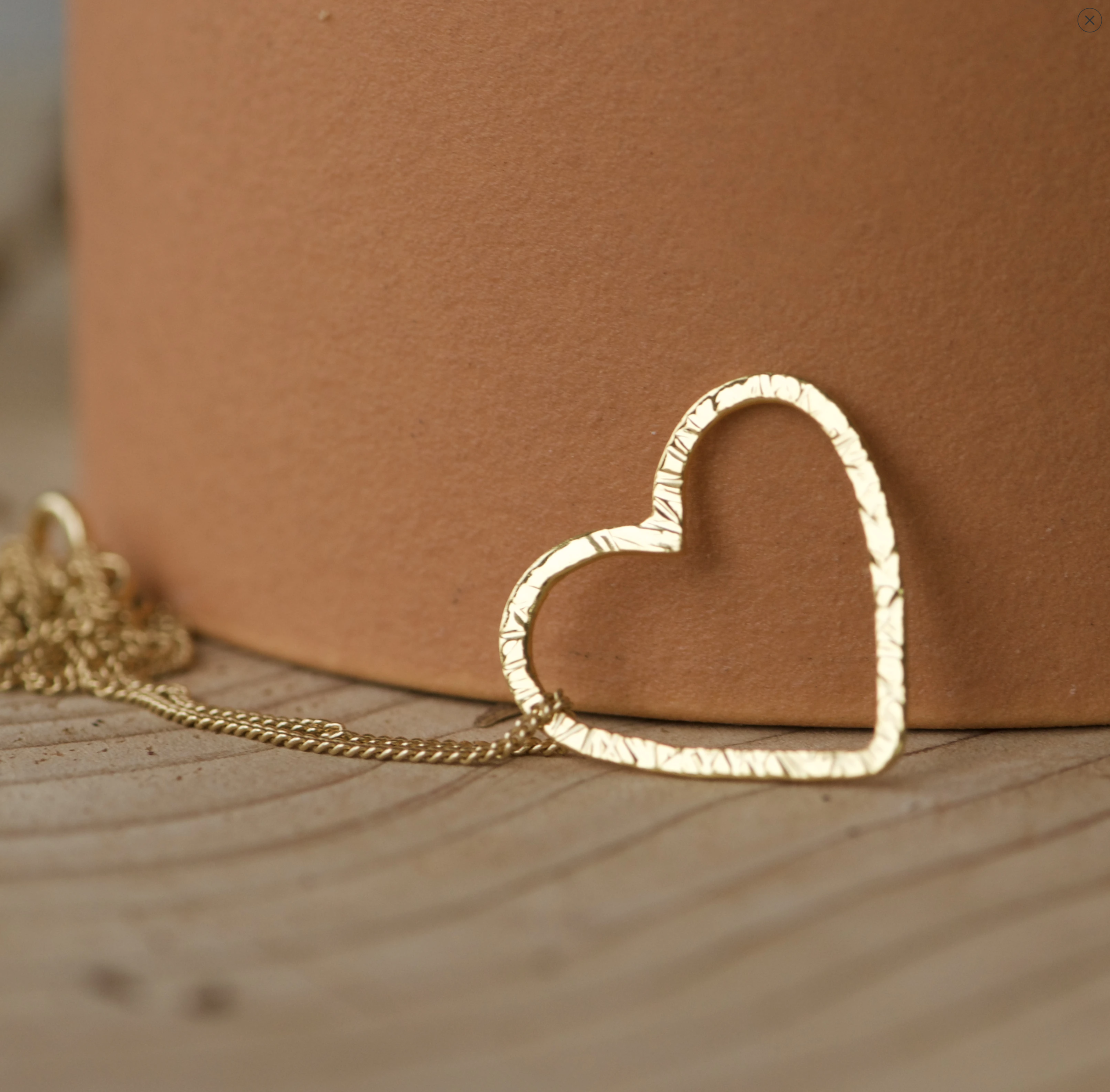 Mommy & Me Heart Necklace Gold