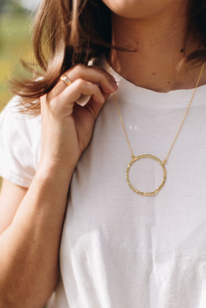 Circle Necklace in Gold