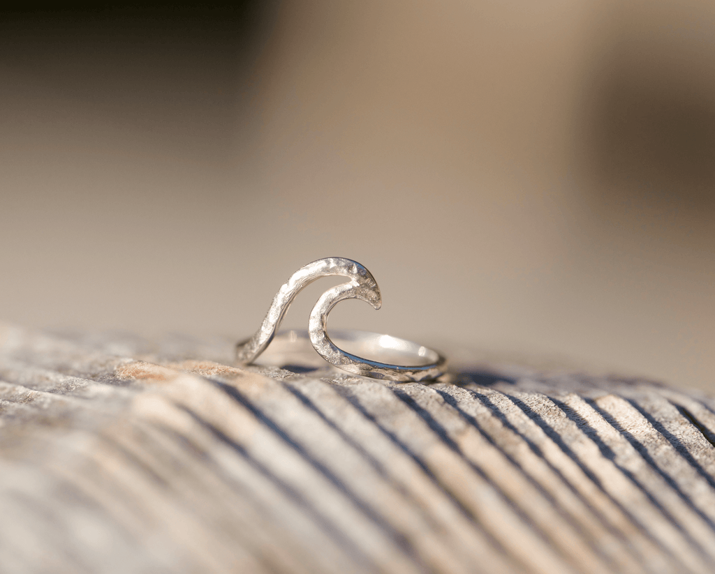 Surfer Ring - Sea Wave Silver Ring