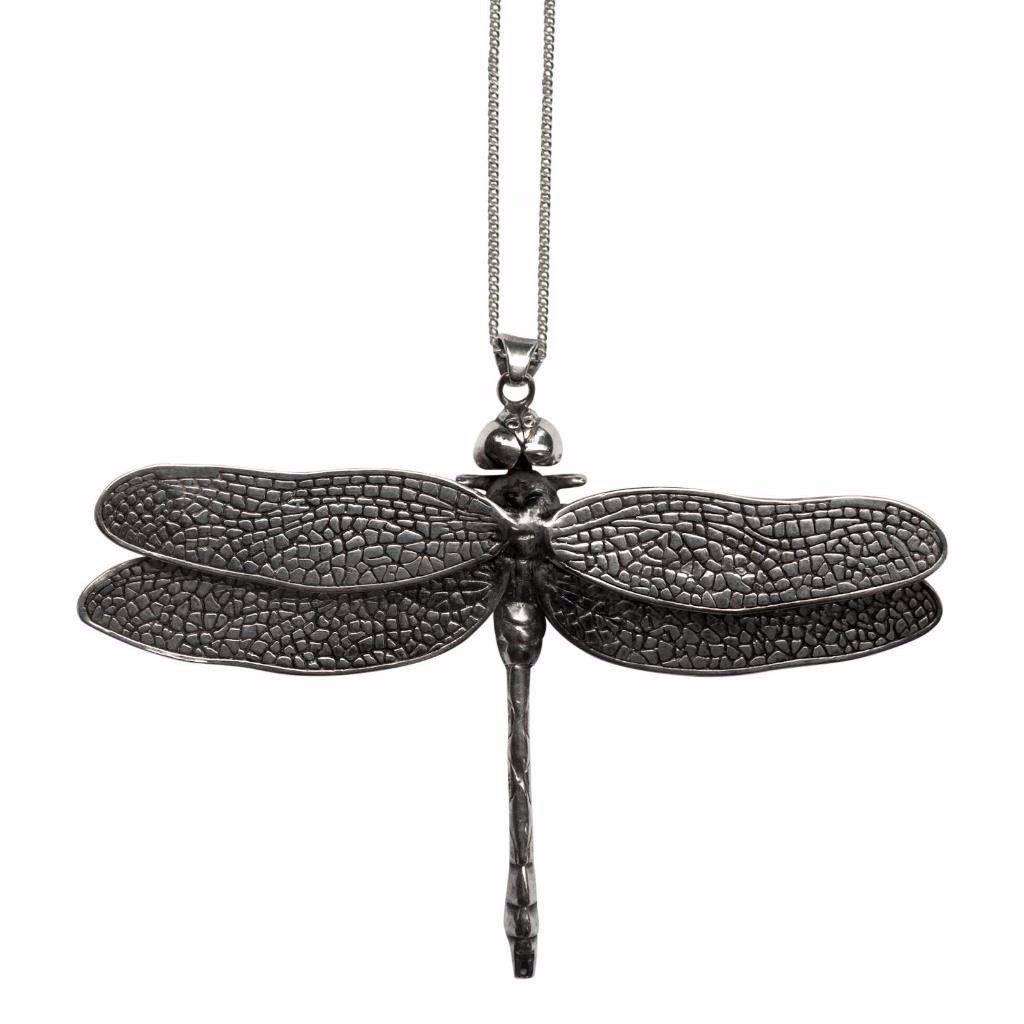 Dragonfly Necklace Silver Back