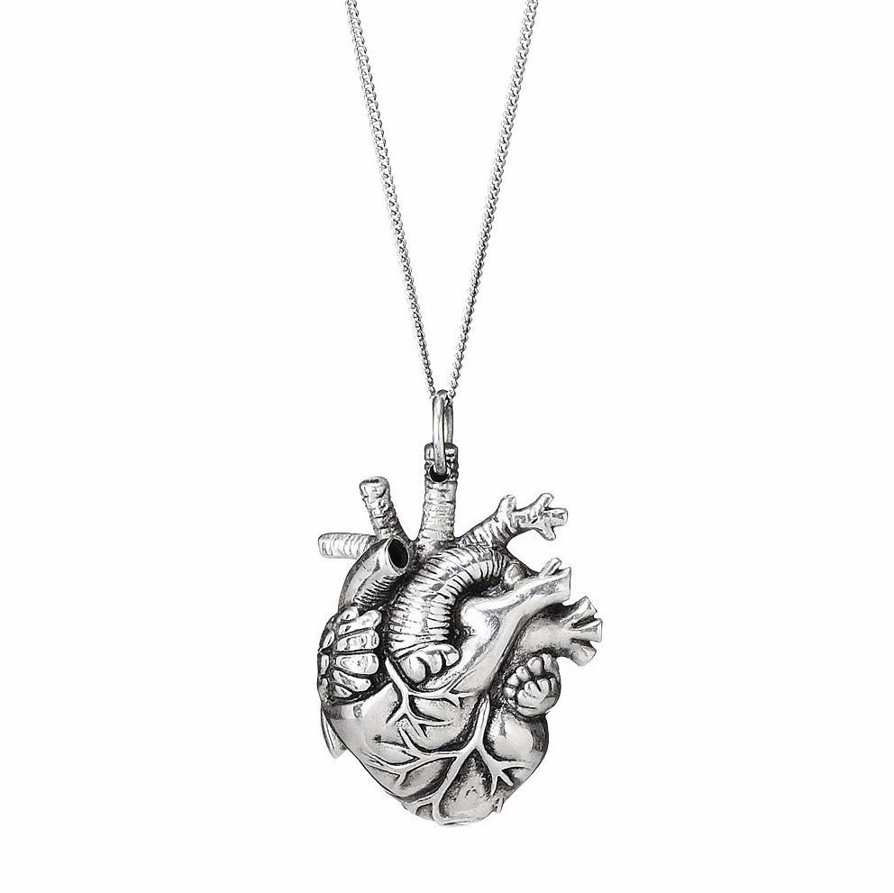 mini anatomical heart pendant
